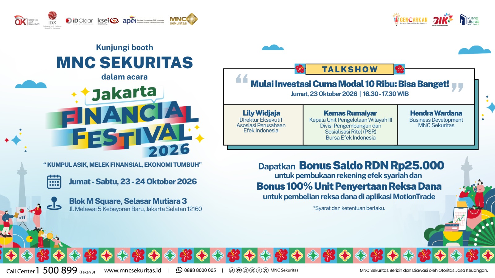 MNC Sekuritas Hadir di Jakarta Financial Festival 2026, Tawarkan Promo dan Edukasi Investasi bagi Pengunjung